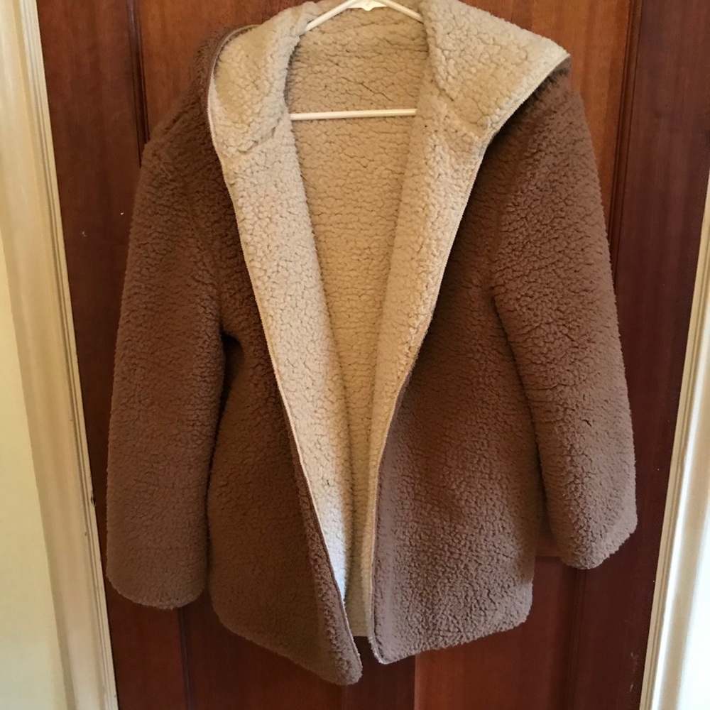 Bershka Reversible Teddy Bear Coat